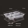 JingJingRS Disposable Multi-Compartment Meal Box