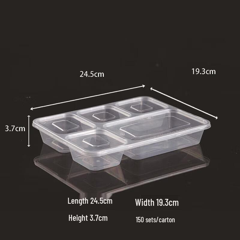 JingJingRS Disposable Multi-Compartment Meal Box