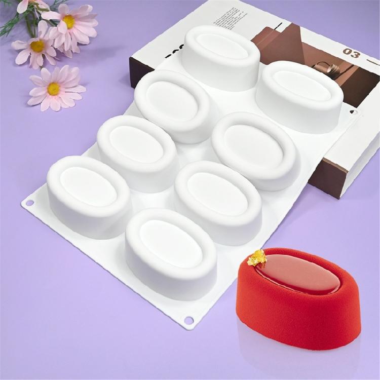 Mousse-Kuchen-Dekorationsformen Silikonformen Ovale Quadratische Schokoladenformen Feiertags-Dessert-Kuchenbackwerkzeug Antihaftbeschichtet
