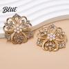 Floral Brooch Solid Alloy Brooch Hollow Pattern Lapel Pin