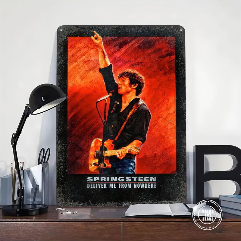Bruce Springsteen Deliver Me Poster Stampato Arte da Parete Personalizzato Segni Metallici Vintage Retrò per Decorazione Stanza dei Giochi Accogliente