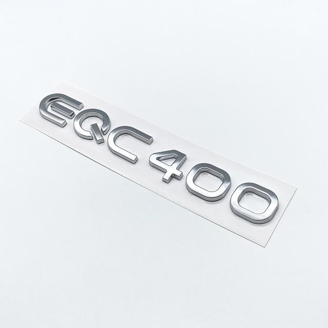Lettres de coffre chromées argentées et noires EQC400 4MATIC Emblèmes pour moteur électrique Mercedes Benz EQC SUV AWD N293