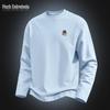Mark Fairwhale Men's Cotton Long-Sleeve Cat Graphic Crewneck T-Shirt
