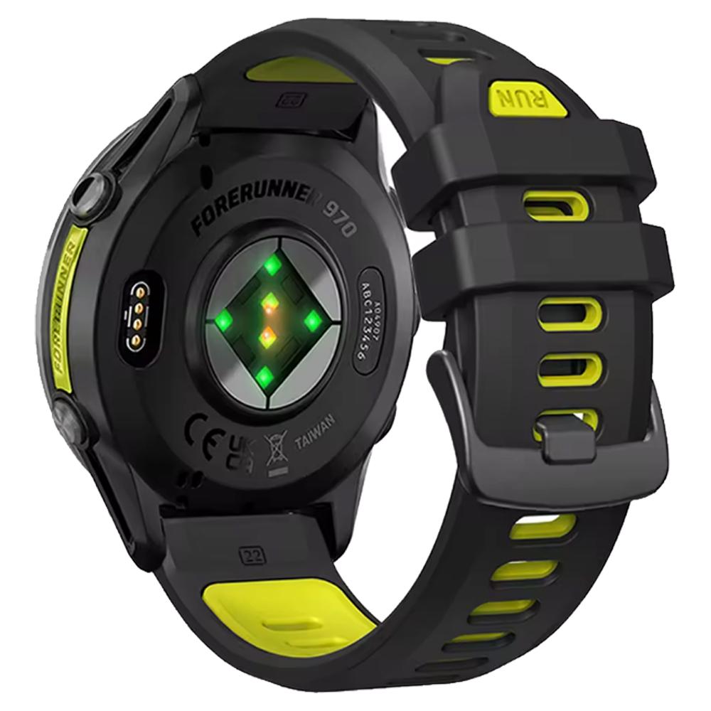 22mm Two-Tone Silicone Smart Soft Bracelet For Garmin Forerunner 745 965 970 945 935 955 Solar Outdoor Replace Sports Watchbands
