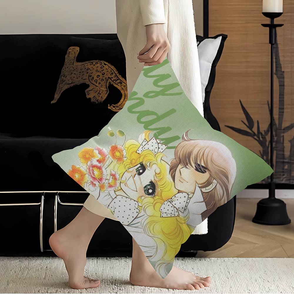 Japanese C-Candy Candy Office Cushion Pillowcase Car Cushion Cover45X45Cm Lumbar Pillowcase Sofa Pillowcover