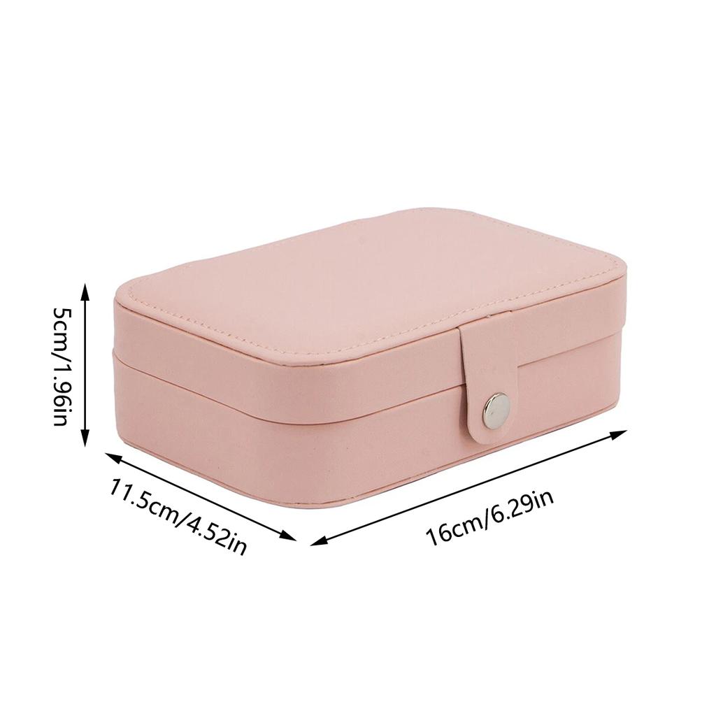 Portable Double-Layer Jewelry Box Suitable For Earrings, Rings And Necklaces Storage Box For Easy Travel Storage
