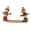 Bird Swing Toy Colorful Beak Grinding Parrot Chewing Perch Toy with Metal Hooks for Lovebird