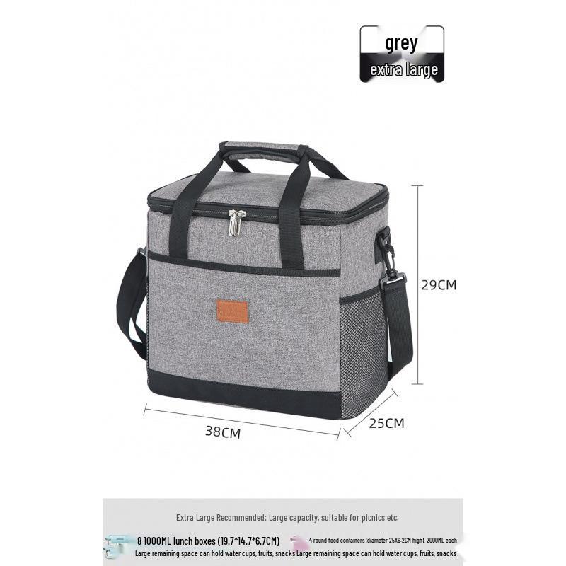 Insulated Food Delivery Bag with Ice Pack for Camping, Home, or Car Cooling