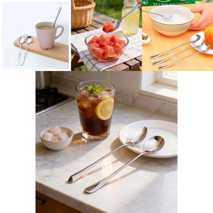 Adult Stainless Steel Cooking Spoon With Polished Finish For Home And Kitchen Tasks