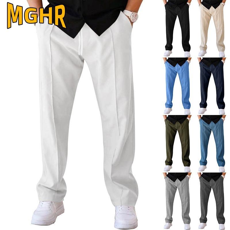MGHR Pantaloni e Pantaloni Corti Casual da Uomo a Colore Unito con Stampa
