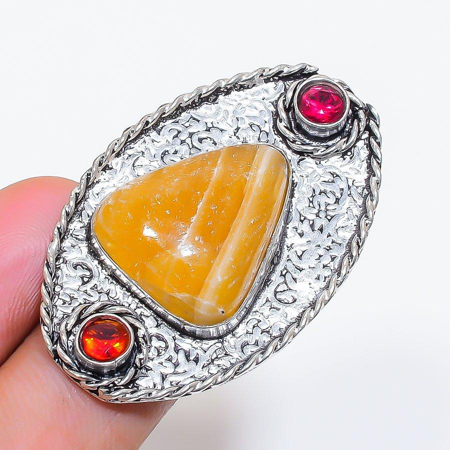 Natural Septerian Noodal Gemstone 925 Sterling Silver Jewelry Ring Size 5.5 ZS-1223