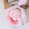 Yousheng Mini Dried Flower Baby's Breath Bouquet Aromatherapy Soap Rose Flower Arrangement Scented Gift for Women Car Interior Decor