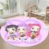 Huntrax Girls Round Area Rug Design for Bedrooms Game Room Dining Room Decorate Room Antislip Round Carpet Decorate Offices