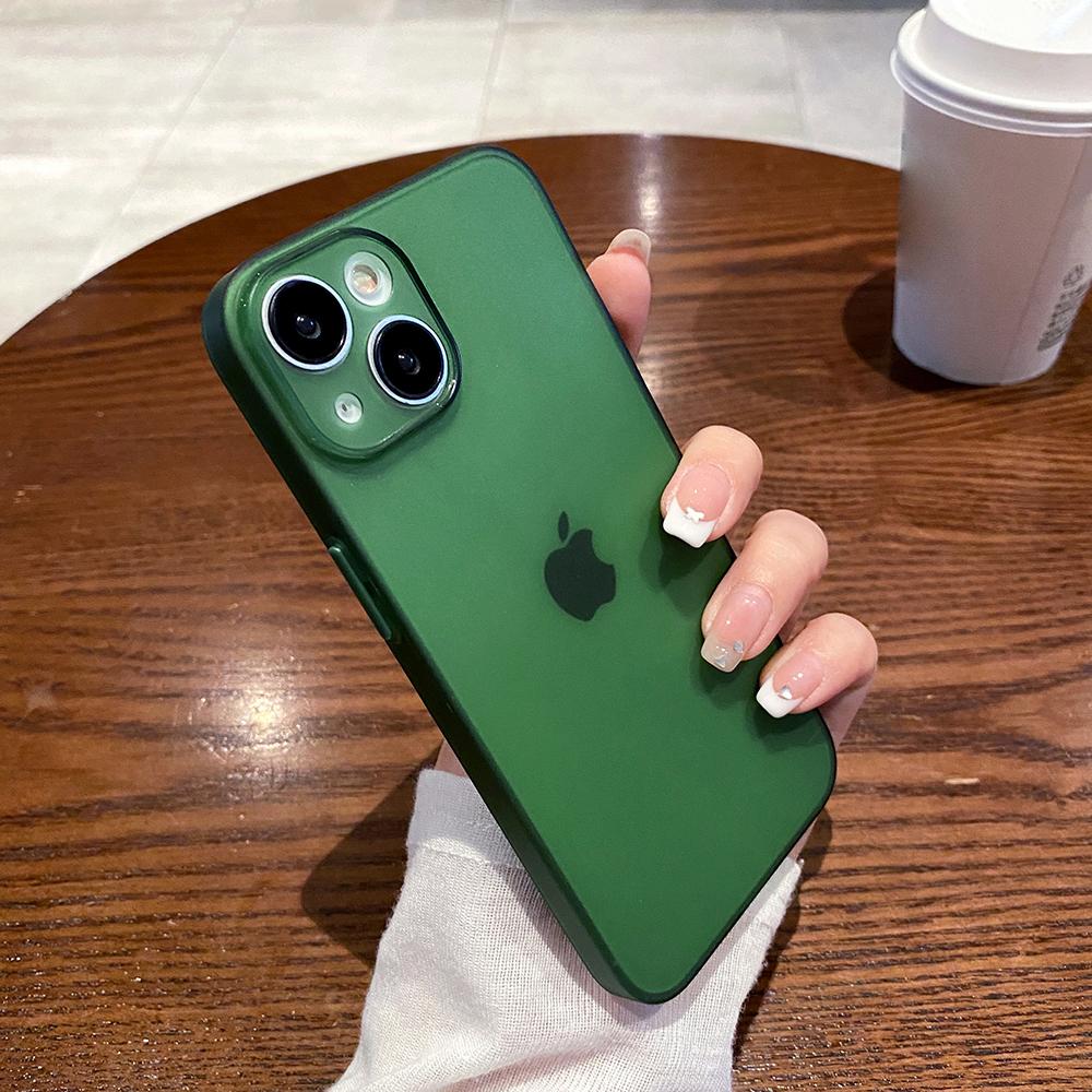 

Для iPhone 13 6,1 дюйма Тонкий Матовый ТПУ Чехол для Телефона Точный Вырез Защита Камеры Задняя Крышка Green