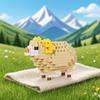 Micro Zoo Building Blocks Sheep Animal Set 3D Model, Desktop Farm Scene Decor for Kids Room, Delightful Gift for Animal Lovers