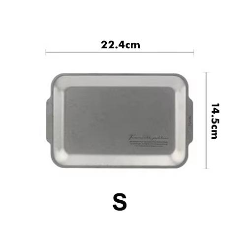 Nordic Style Serving Tray Vintage Series Stainless Steel Dishes Plates for Serving Kitchen Tableware