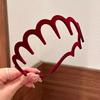 Flocking Plastic Teeth Headbands Fashion Wavy Headband with Combs Non-slip Velvet Hair Bands for Women Girls Hair Accessories