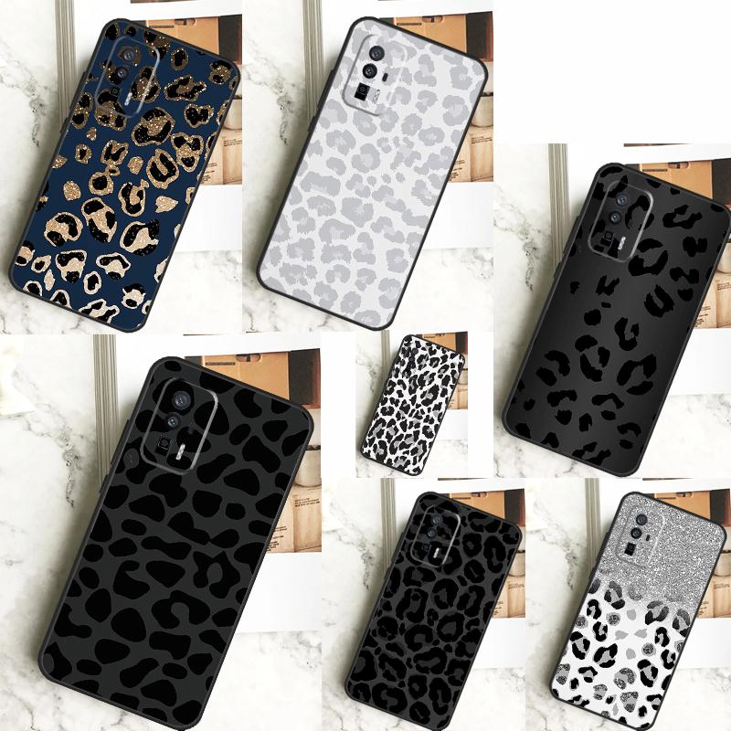Leopard Print Black Cheetah Pattern Case For POCO X6 F6 Pro M6 X3 X5 M5s F3 F5 Xiaomi 14 Ultra 12 13 Lite 11T 12T 13T Pro Cover