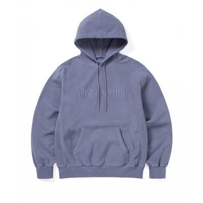 Thisisneverthat Aşırı Boyalı Nakışlı Kapüşonlu Sweatshirt Mor Gri
