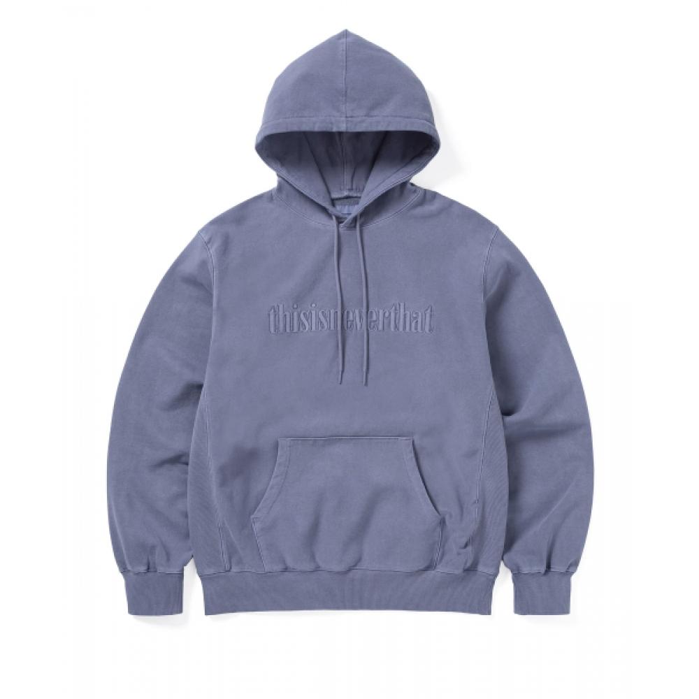 

Thisisneverthat Overdyed Embroidery Hoodie Purple Grey S