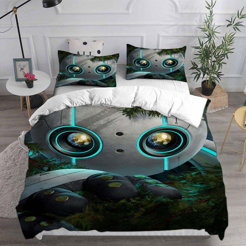 The Wild Robot (2024) Bedding Sets Bed Cover Comforter Duvet Cover Pillow Case 2-3 Pieces Sets Kids Adult Bedroom Decor