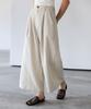 HYFVE Summer Pintuck Cut Linen Wide Elastic Pants