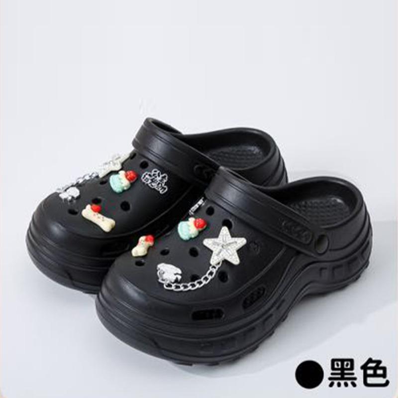 New thick-soled slippers women wear non-slip and wear-resistant cute cartoon eva slippers hole shoes wholesale