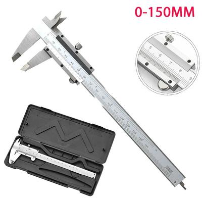 0-150mm Vernier Calipers Stainless Steel High Accuracy Gauge Micrometer Portable Measuring Tool