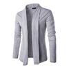 Men S Solid Color Long Sleeve Knit Cardigan No Button
