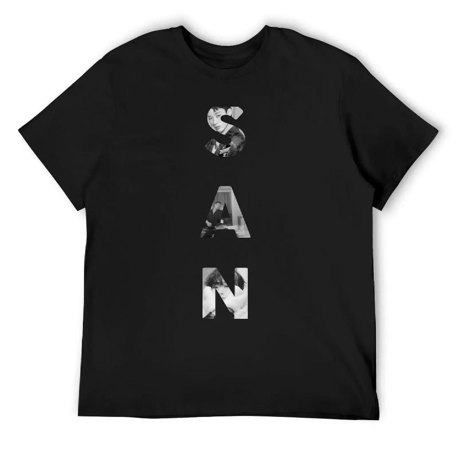 

Ateez Choi San ( Black Ver) T-Shirt sweat topping funny gifts mens tall t shirts XXXXXL різнокольоровий