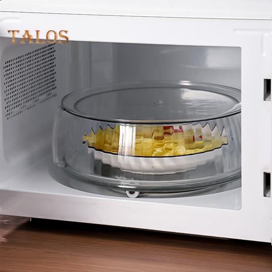 Microwave Splatter Cover for Food 9.4 Inch Microwave Plate Food Cover with Easy Grip Handle Anti-Splatter Lid BPA Free Microwave Cover for Most