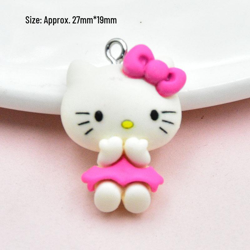 DIY Handmade Jewelry Accessories: Resin Cute Rabbit, Panda, Cactus, and Flower Pendants