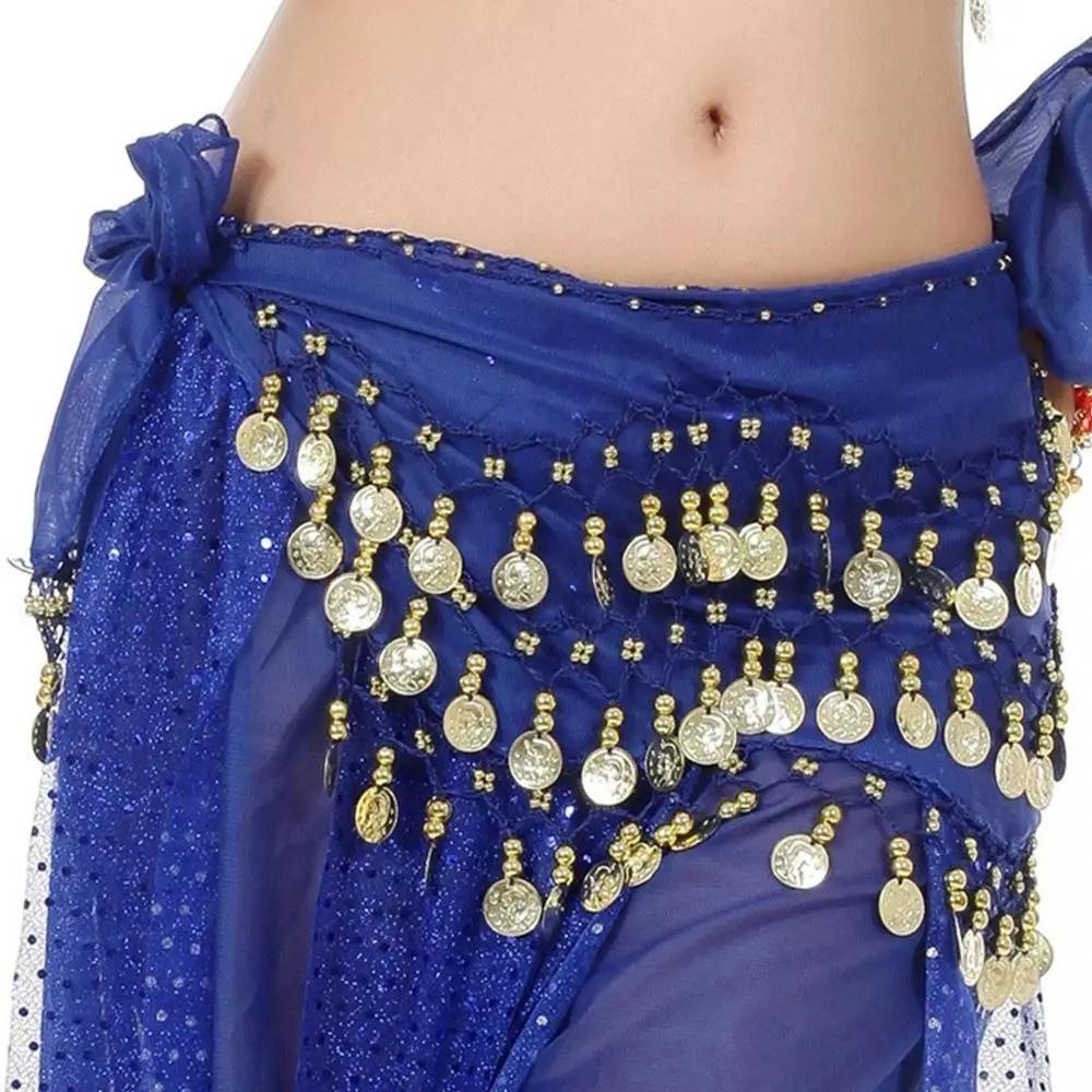 Thaïlande/Inde/Danseuse Arabe Jupe à Sequins et Franges Femmes Sexy Danse du Ventre Foulard de Hanche Ceinture Enroulable Jupe de Danseuse Costumes de Spectacle Féminins