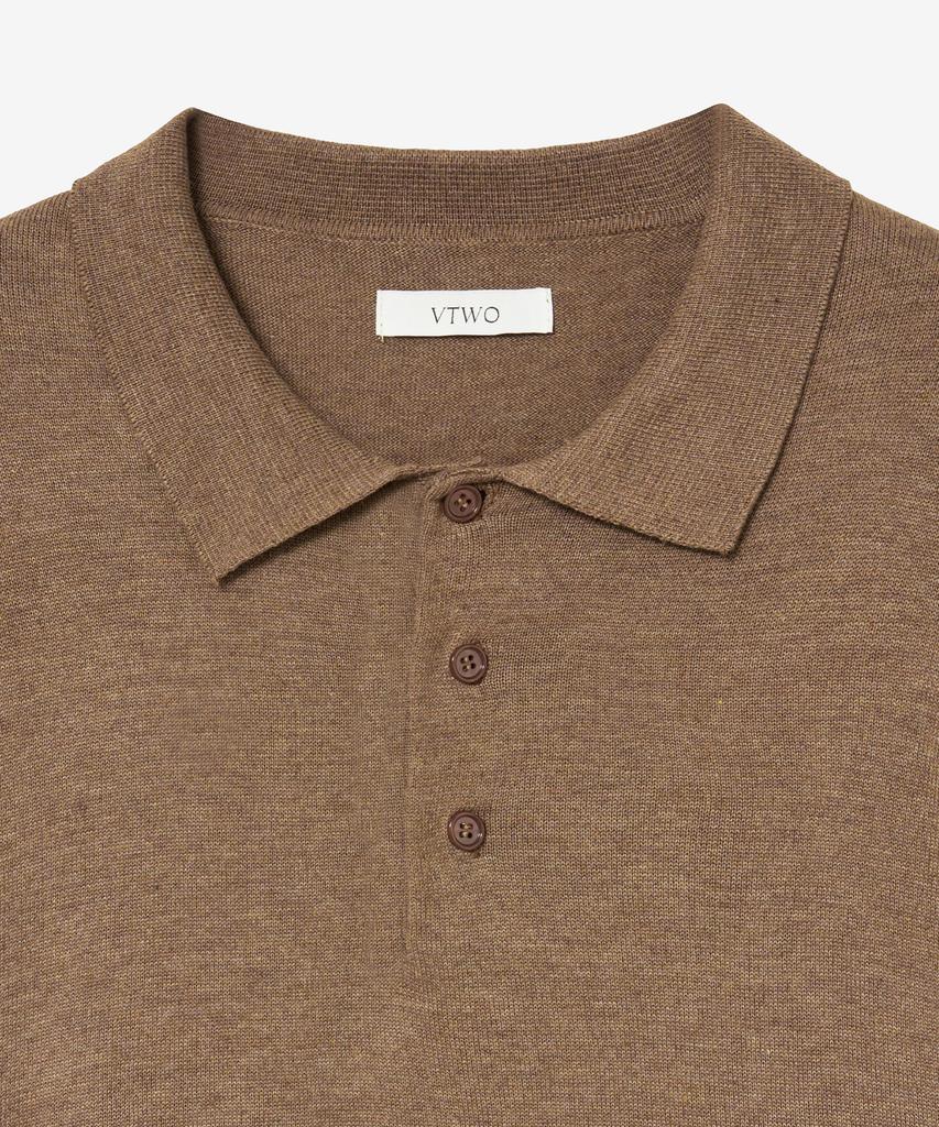 VTWO Cool Washable Polo Knit (Brown)