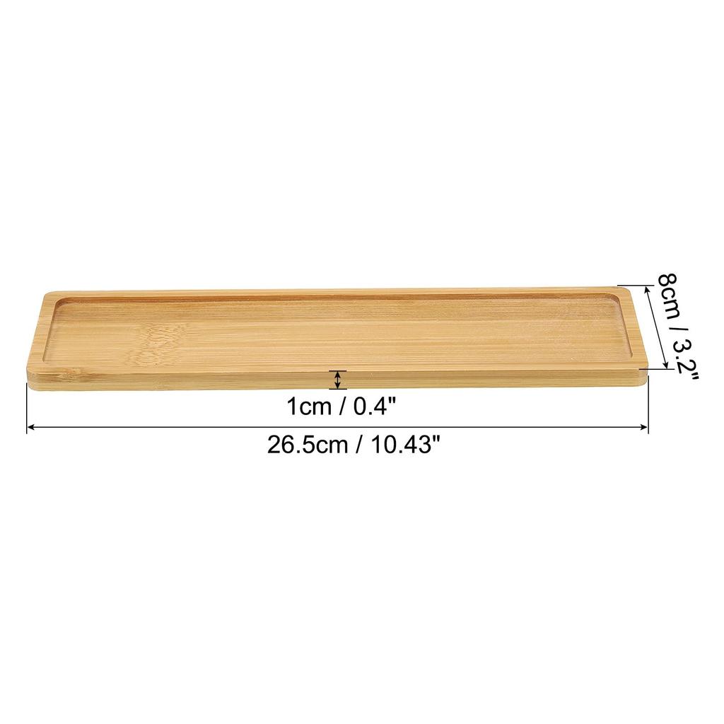 PATIKIL Bamboo x cm Rectangular Wooden Plant Drainage Bonsai Plant Saucer for Succulent for and Patio Saucer, 26.5 7.5 Tray, Pots, Home, Balcony,