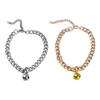 Not Fade Puppy Small Dog Pet Accessory with Bell Dog Gold Chain Dog Necklace Pet Chain Cat Collar