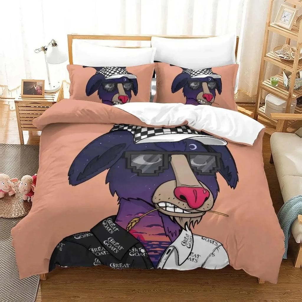 3D Print Cartoon Quackity Duck Bedding Set Duvet Cover Bed Set Quilt Cover Pillowcase Comforter King Queen Size Boys Bedding Set