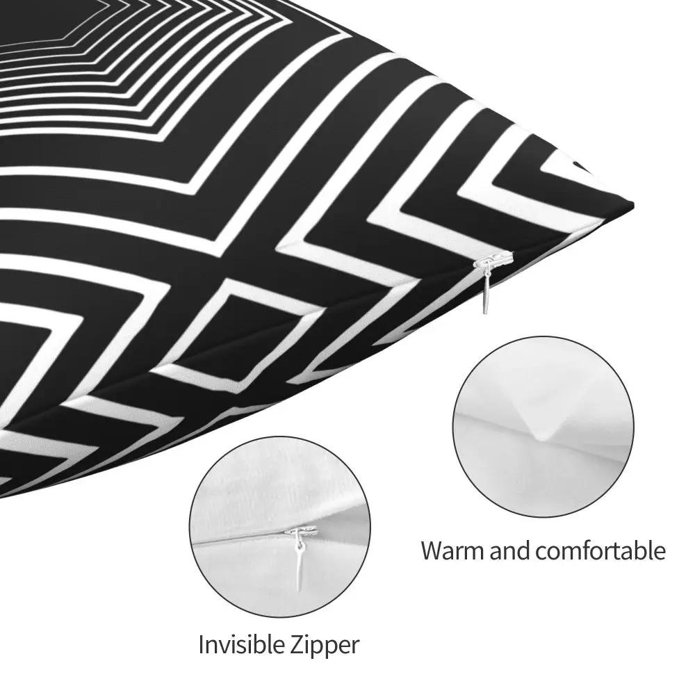 Geometric Hexagon Pillowcase Double-sided Printing Polyester Cushion Cover Decorative Line Art Pillow Case Cover Home