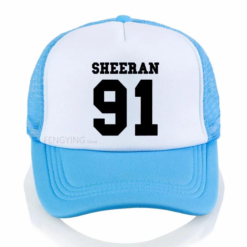 

SHEERAN 91 Print baseball cap fashion Casual mesh trucker hat summer Adjustable sun hats unisex snapback caps