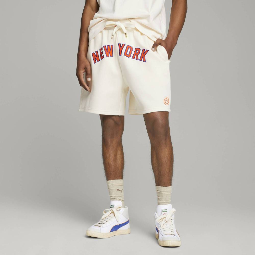 Puma X Rhuigi Basketball Shorts Pristine Men Bottoms White 539496-65