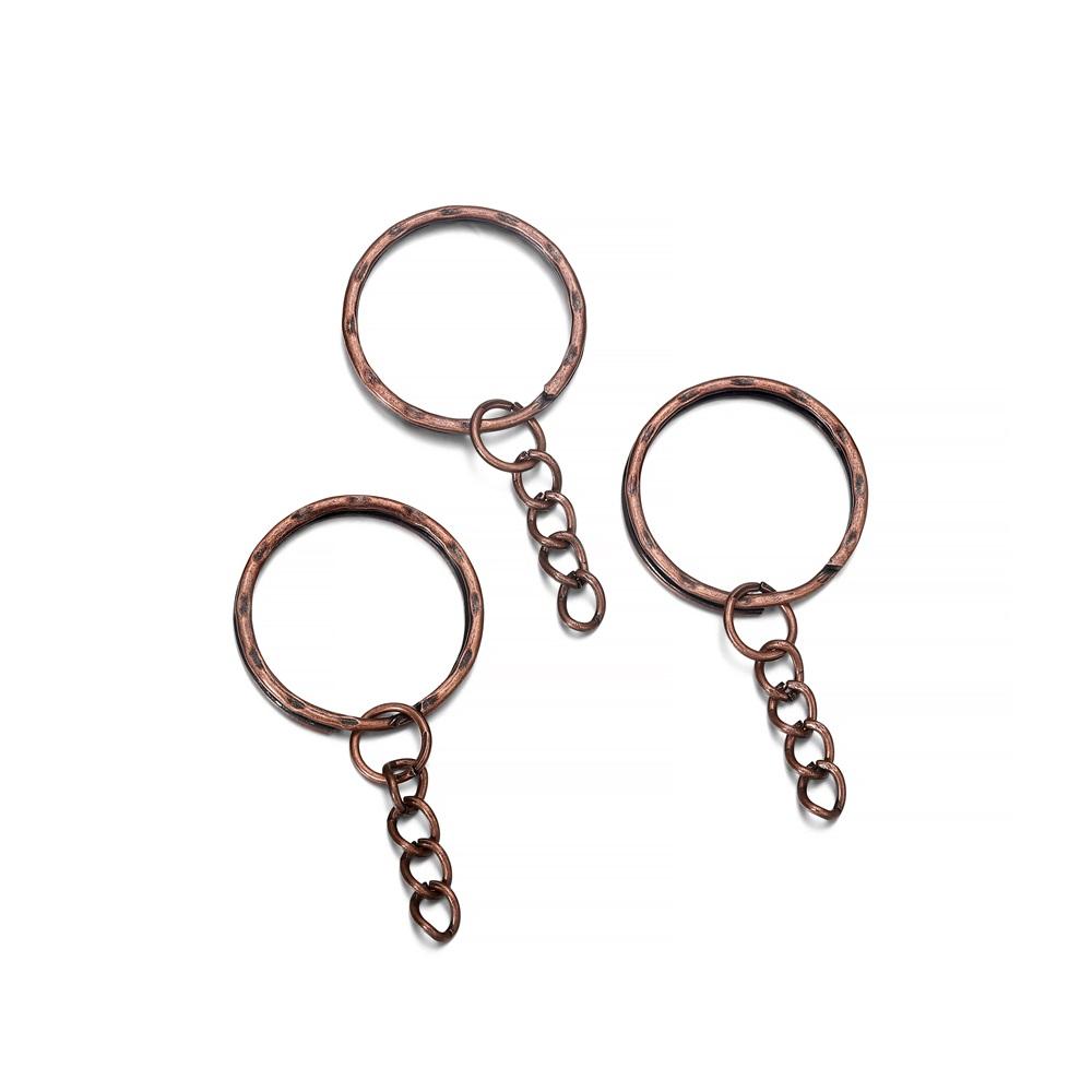 10 Teile/los 25mm Schlüssel Ring Schlüsselanhänger Gold Farbe Rhodium Runde Split Schlüsselbund Schlüsselanhänger für DIY Schmuck Machen Entdeckungen zubehör