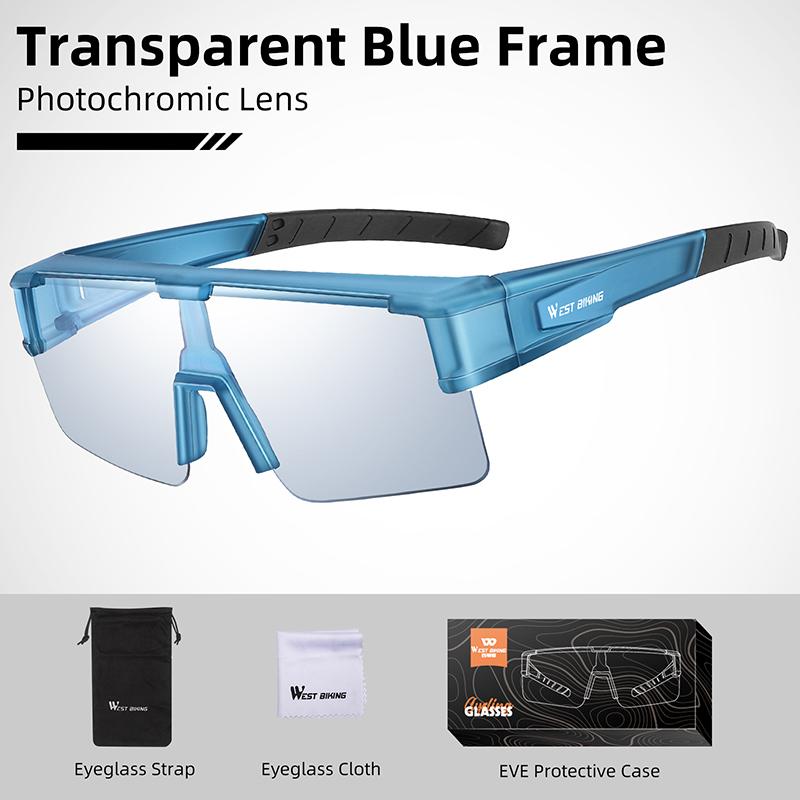 Photochromic Cycling Glasses Fit Over Myopic Sunglasses UV 400 Polarized Fishing Bike Goggles Cool Aesthetic Eyewear