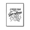 Poster I Can't I Have Rhythmic Gymnastics I Can't Minimalist | Photo Paper Poster 310 G Pearlescent Finish Size A3