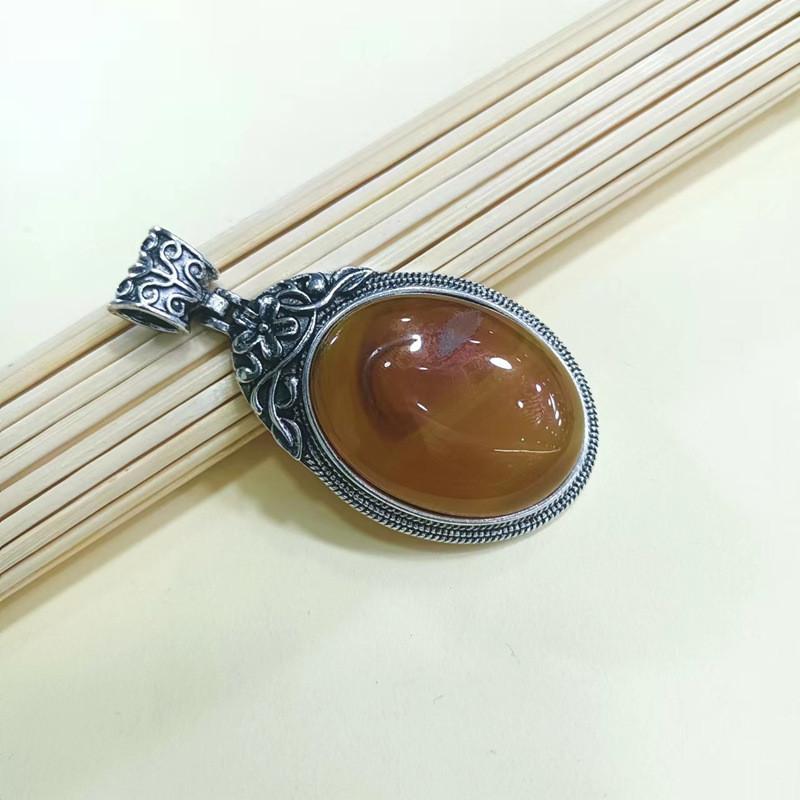 Geometric Gemstone Necklace Pendant With Embedded Semi Precious Stones For Fashion Jewelry Enthusiasts
