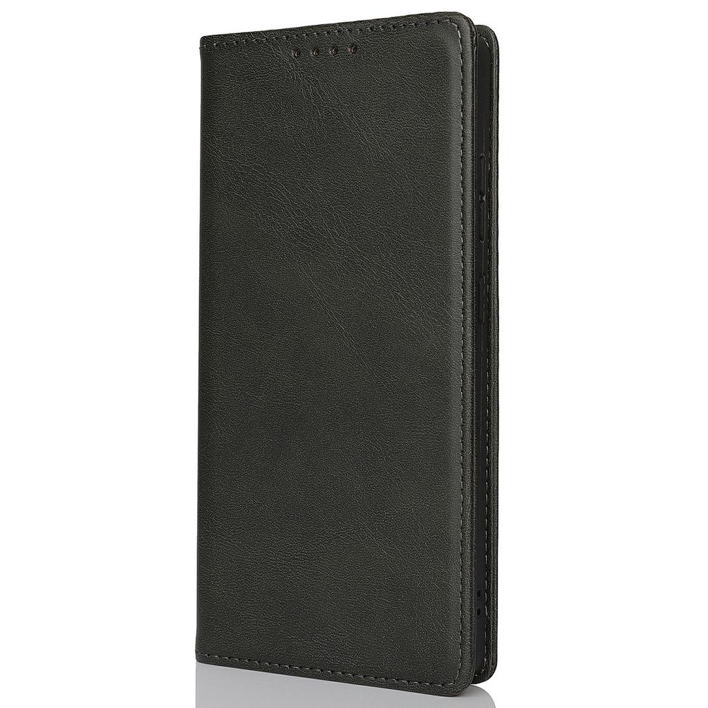 For Samsung Galaxy S25 Ultra Case PU Leather Calf Textured Magnetic Closing Smart Phone Cover