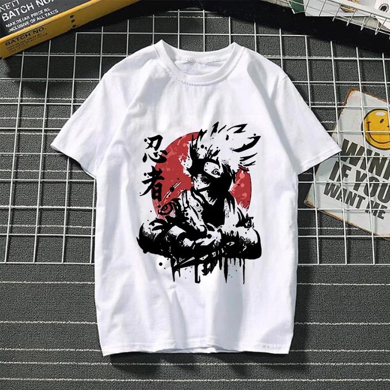 Cotton Top Japanese Anime Naruto T-shirt Graphic Boys' T-shirt, Short-sleeved Top, Sasuke Children's Clothes, Comic Merchandise