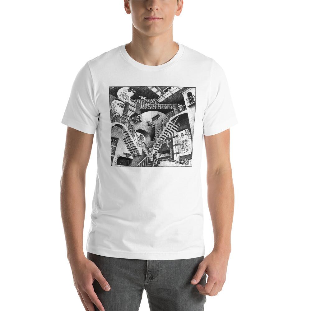 Escher Relativity Surrealism ART Unisex Heavy Cotton Tee Unisex T-Shirt L