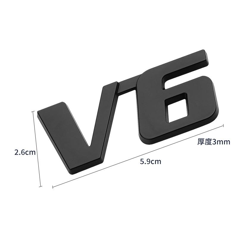 Car 4X4 large displacement standard digital 4wd tail standard 3D stereo four-wheel drive metal car sticker letter sticker v6V8 car logo