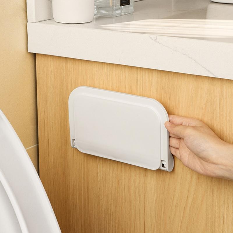 Foldable Plastic Shelf Stick on Wall for Kitchen Bathroom Many Place Extra Storage Needed Wall Mounted Bedside Shelves