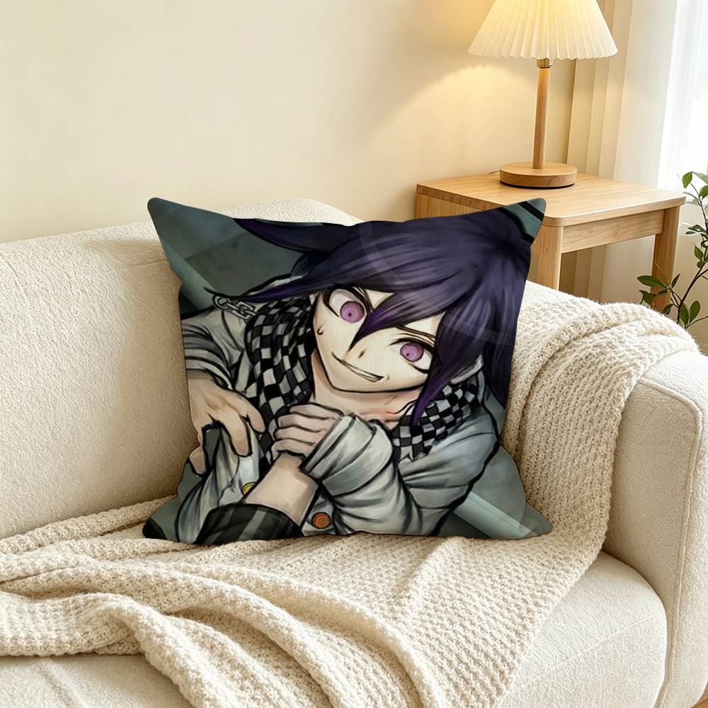 Game Danganronpa Kokichi Oma Square Double-Sided printed Pillow Case Bedroom Bedside Pillow Sofa Cushion Cover